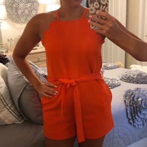 Victoria Beckham Orange Romper